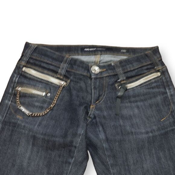 Miss Sixty Vintage Zip Style Radio Dark Wash Slim Fit Denims US 24 - Picture 4 of 16